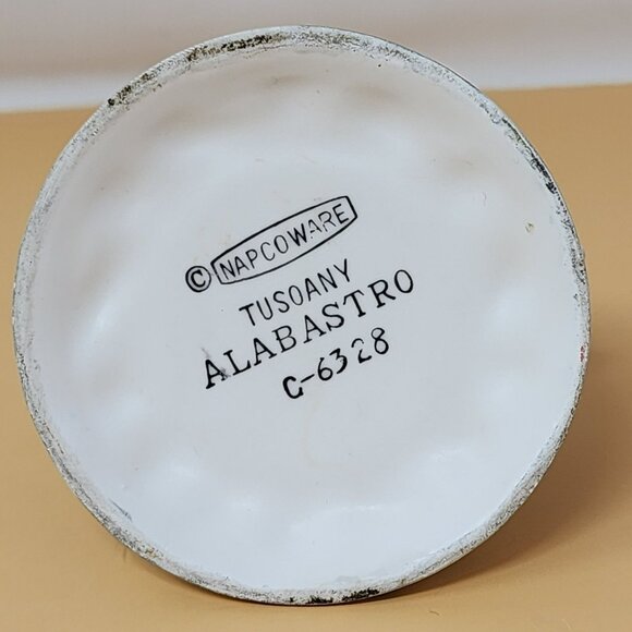 Vintage Napcoware Tuscan Alabastro Mermaid Fish Ceramic Toothpick/Trinket Holder - Picture 6 of 10